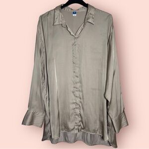 Old Navy Women's‎ Satin Blouse - Gray